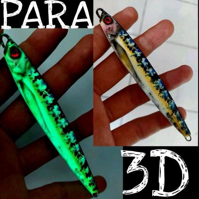 METAL JIG PARA 3D 60,80,100gram FULL GID UMPAN PANCING