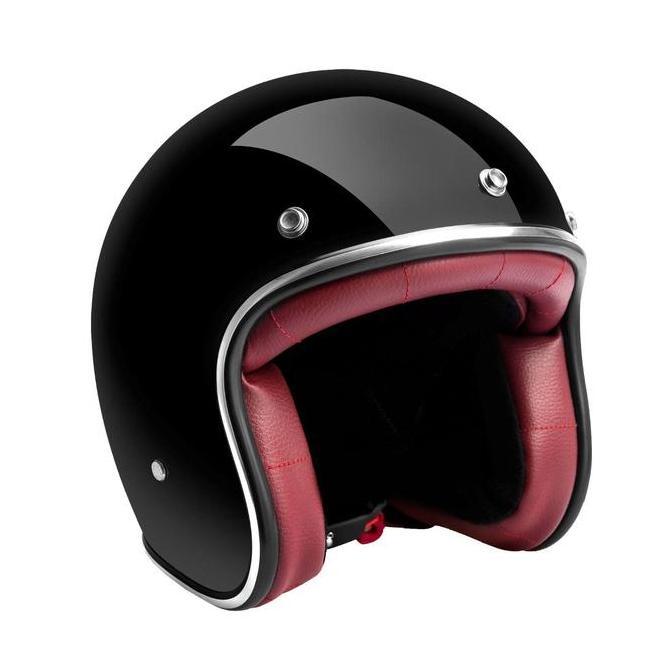 Helmet- Zulu Helm Osiris Black Maroon Chrome Motorcycle