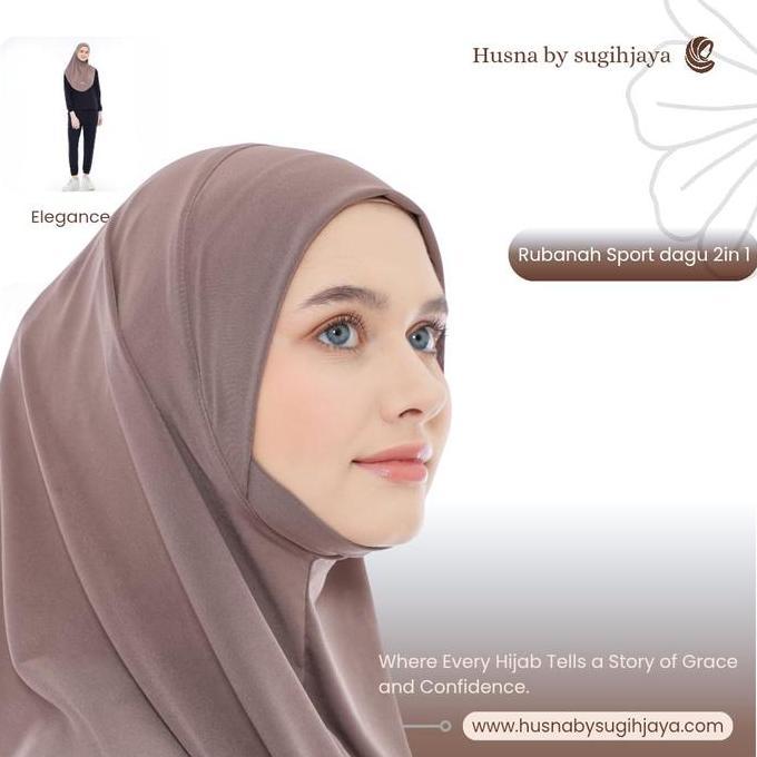 Elviva- Hijab Rubanah Dagu Sport Daily Bergo Instan Nita Muslim Oval