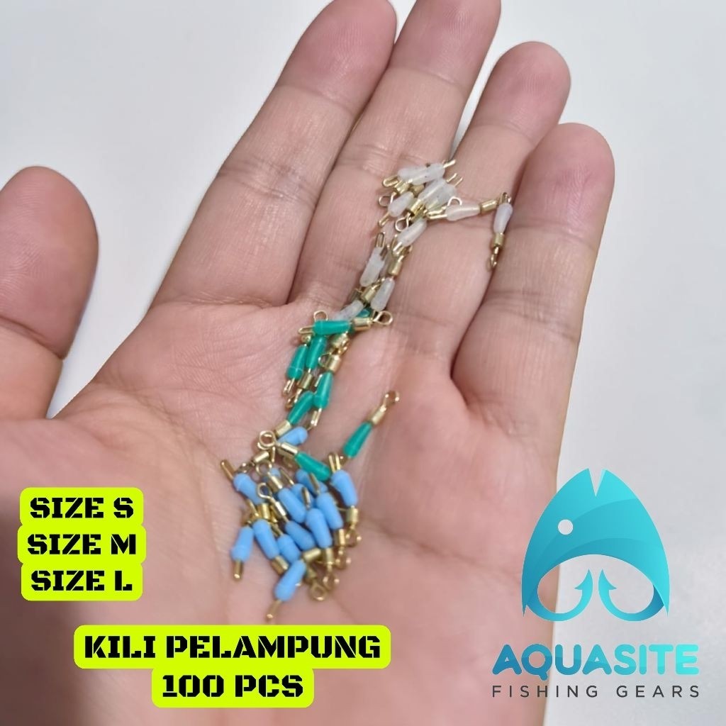 Kili Kili pelampung 100 pcs Kili Umbul Swivel dengan Kait fishing float swivel pelampung pancingan