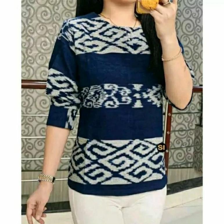 BLOUSE TENUN ATASAN WANITA,BLUS BATIK BATIK