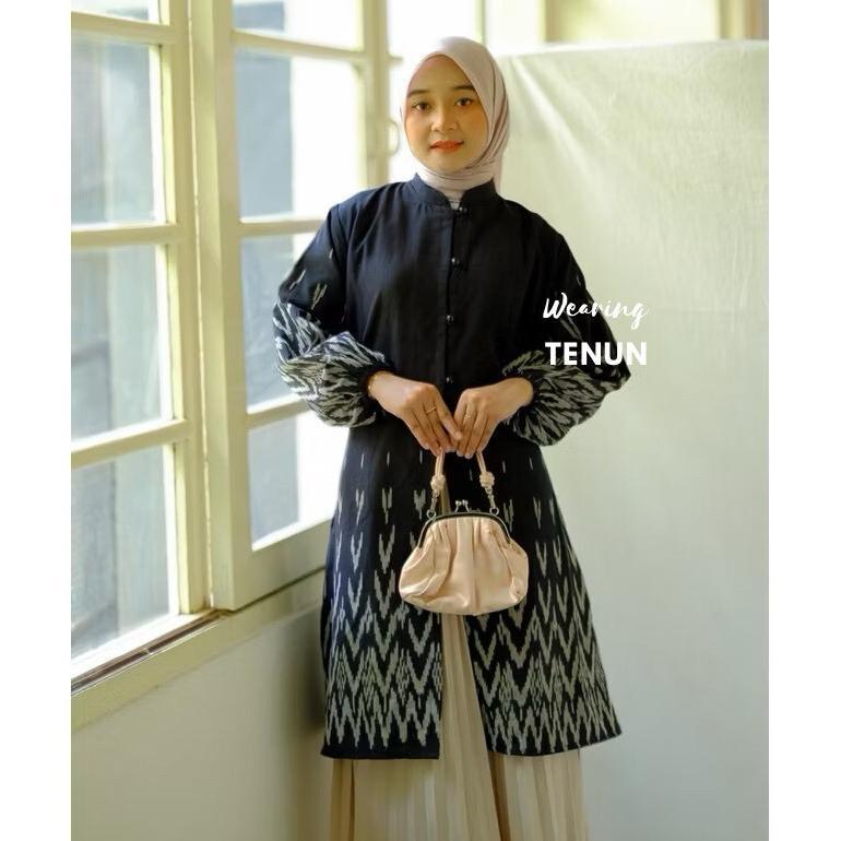 TUNIK CESILA BATIK TENUN WANITA ETHNIC BAJU WANITA BLOUSE TENUN WANITA BATIK