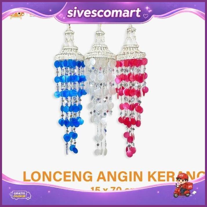 Lonceng Angin Kerang - Wind Chime - Kerang Gantungan - Kerang Kap Lampu - Kerang Dekorasi - Kerang S