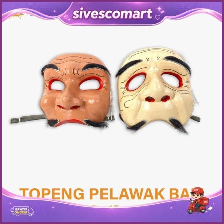 Topeng Bondres Halus - Topeng Pelawak Bali - Topeng Lucu Bali - Topeng Bondres -Topeng Unik - Topeng