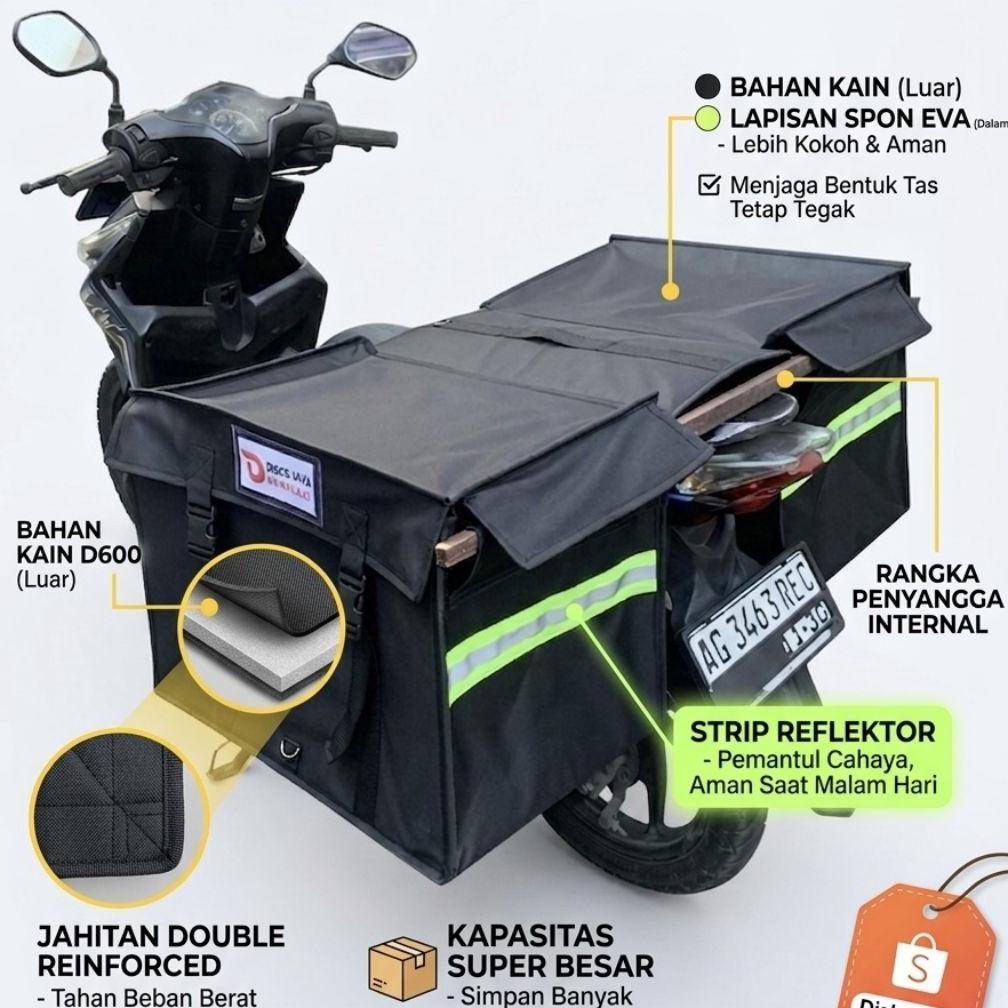 Tas Obrok Motor kain Tebal TNI  Extra Super Jumbo tas kurir tas pos srandul obrok Terlaris
