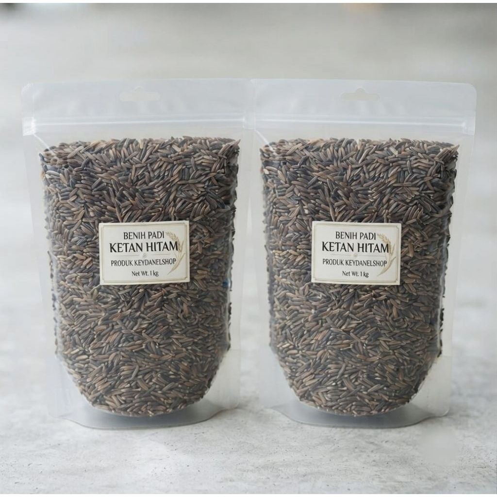 Benih padi ketan hitam premium / gabah ketan hitam 1 liter