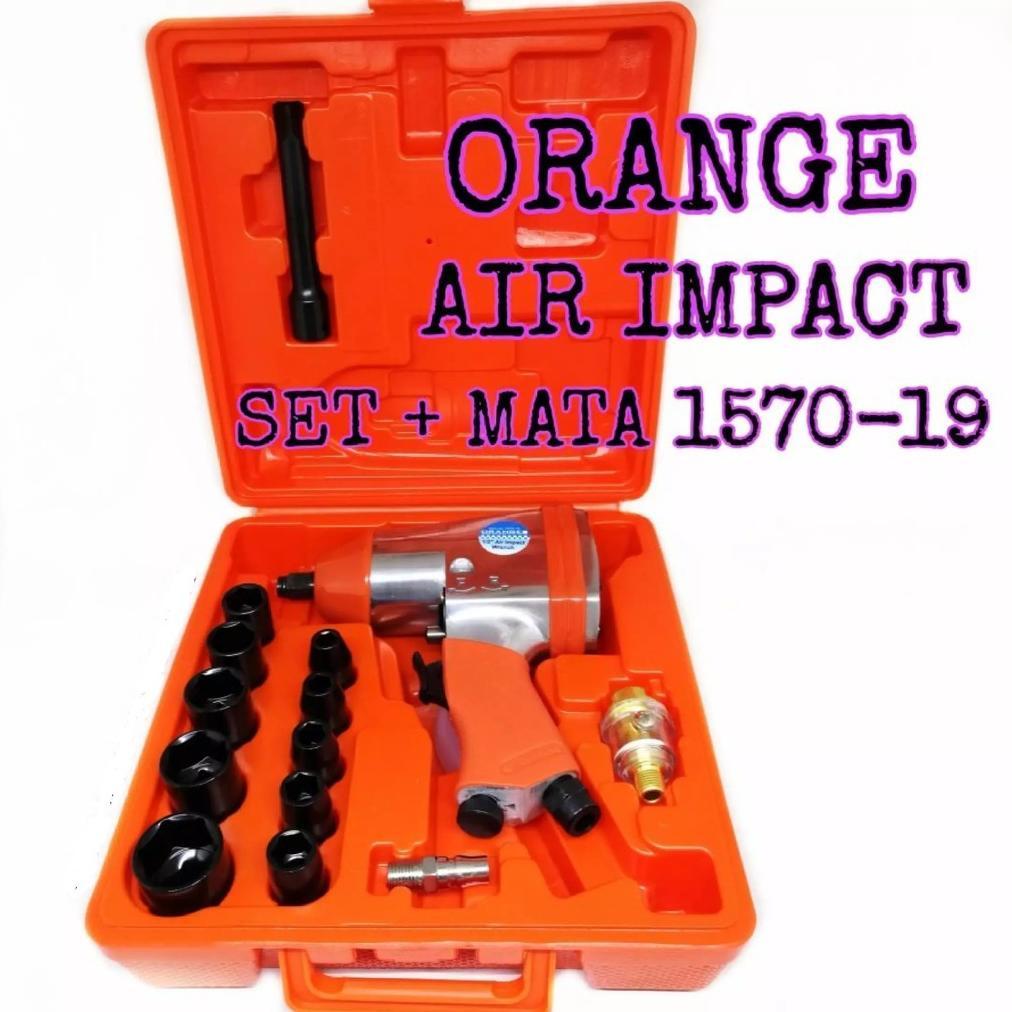 Air Impact Set Wrench Orange Impact Angin Set