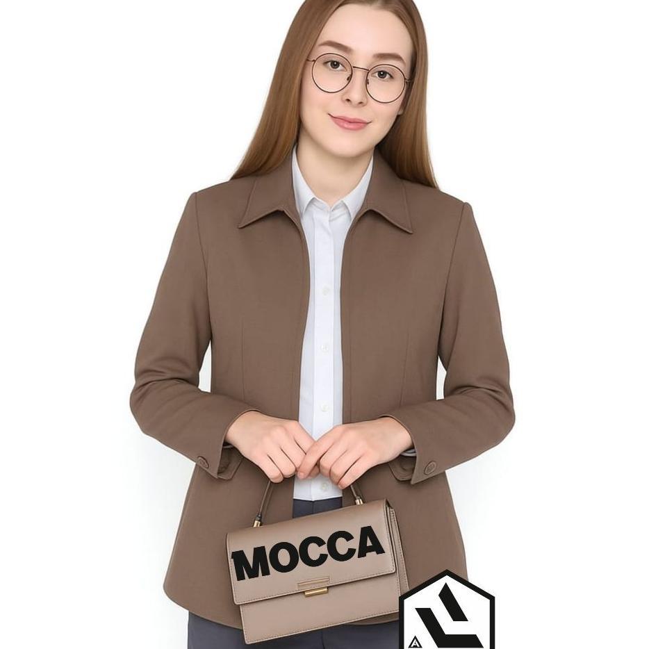 Jaket Wanita Semi Jas Blezer Jaket Formal Kerja Kantor Wanita M-6Xl  Jasket Blazer Semi Jas Wanita