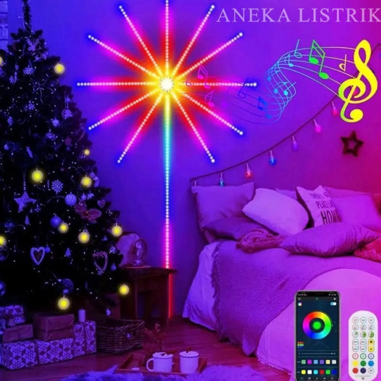Lampu Led Strip Model Kembang Api / Rockware Firework Led Magic Color Lamp / Lampu Strip Kembang Api
