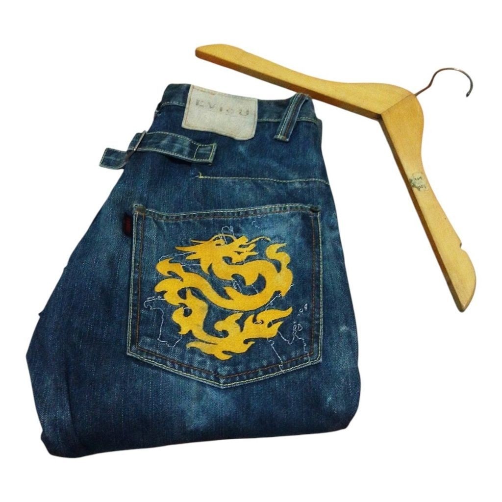 y2k dragon evisu jeans japan selvedge
