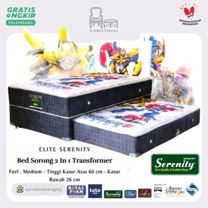 Springbed Sorong Kasur Anak Matras Elite Serenity 2 in 1 Transformer