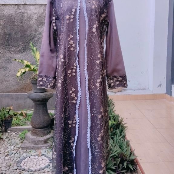 Gamis outer brokat