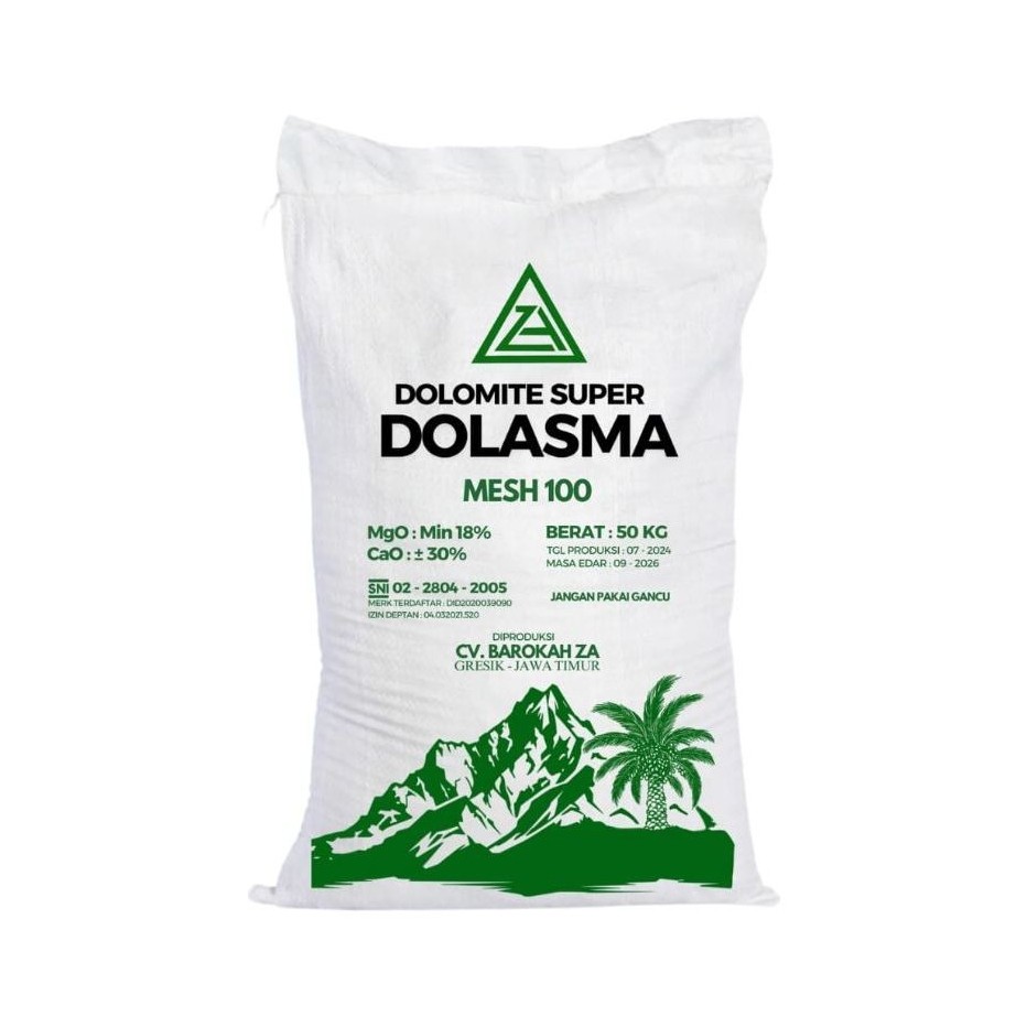 Dolomite Super Dolasma Mesh 100 50 Kg SNI Untuk Pertanian