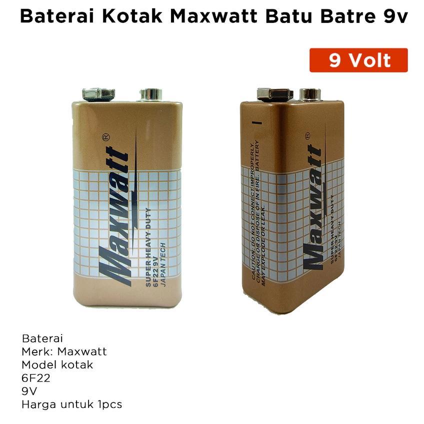 Baterai Kotak Maxwatt Batu Batre 9v Battery 9 Volt