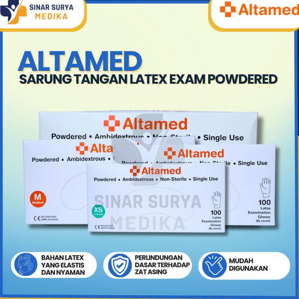 Sarung Tangan Latex Altamed / Altamed Latex Glove Isi 100'S