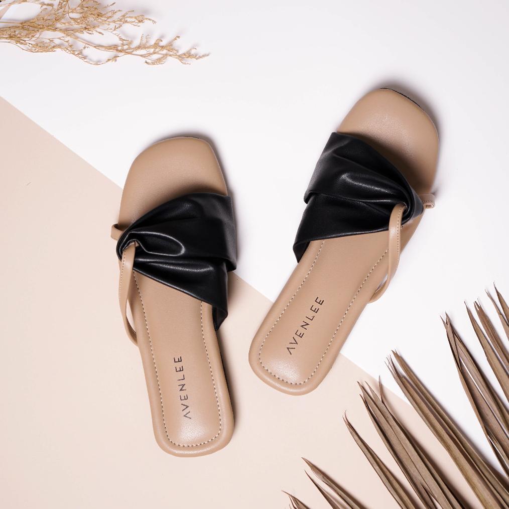 OFFICIAL Avenlee Yume - Sandal Wanita Flat Teplek Sol Karet Premium
