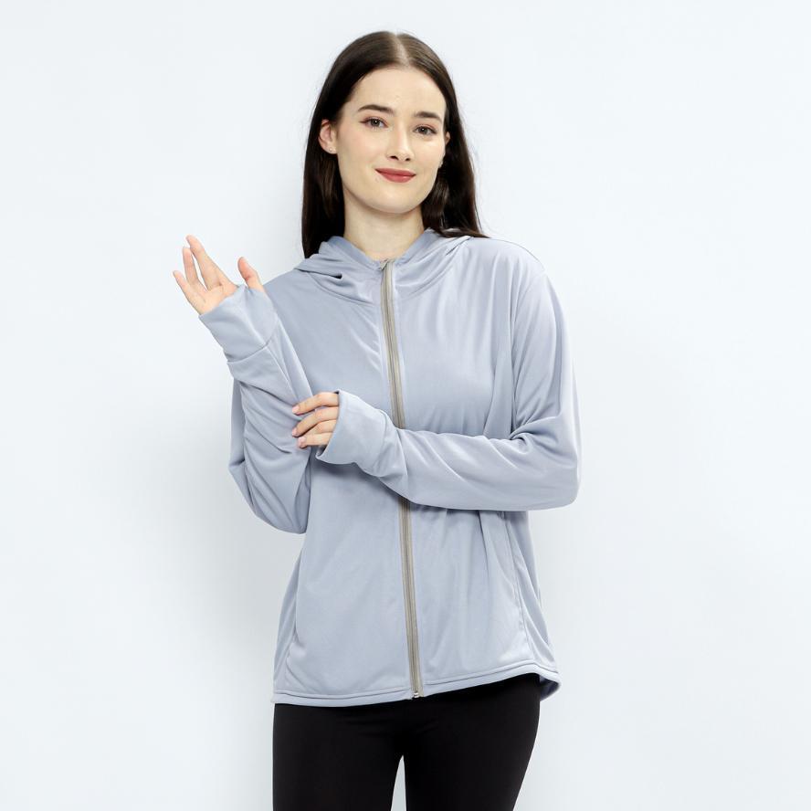 Jaket Olahraga Uv Protection Mesh Airism Long Sleeve Casual Sporty Jacket Pocketable Hoodie Outdoor