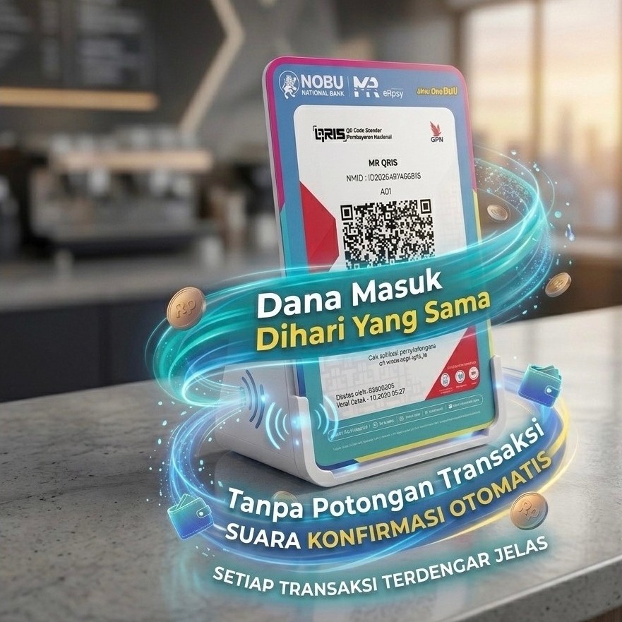 QRIS Soundbox MR QRIS Dana Masuk Dihari Yg Sama, Tanpa Potongan Biaya Transaksi