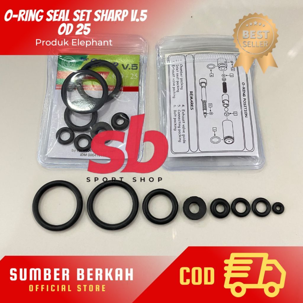Seal Set Sharp V5 OD 25 - Sil Set - Produk Elephant