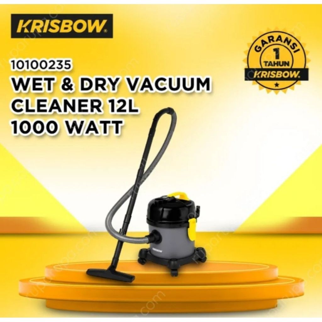 krisbow vacum cleaner wet & dry 12 ltr 1000 watt