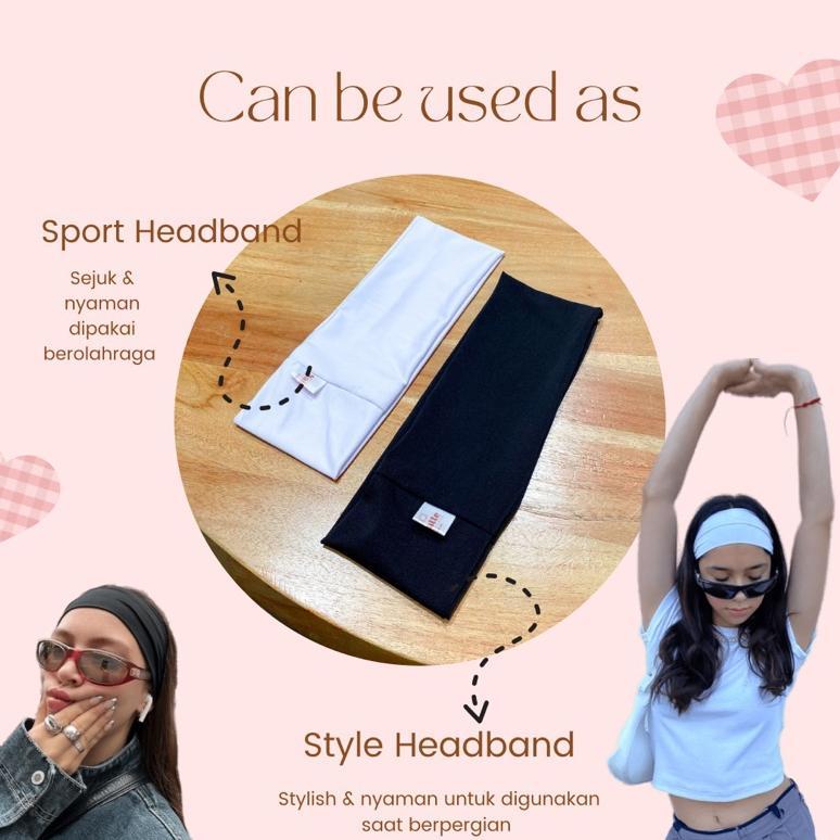 Terbaru Bandana Y2K Headband Bando Bendo Bondu Kain Olahraga Ciput Hijab Wanita Slayer Karet Sport P