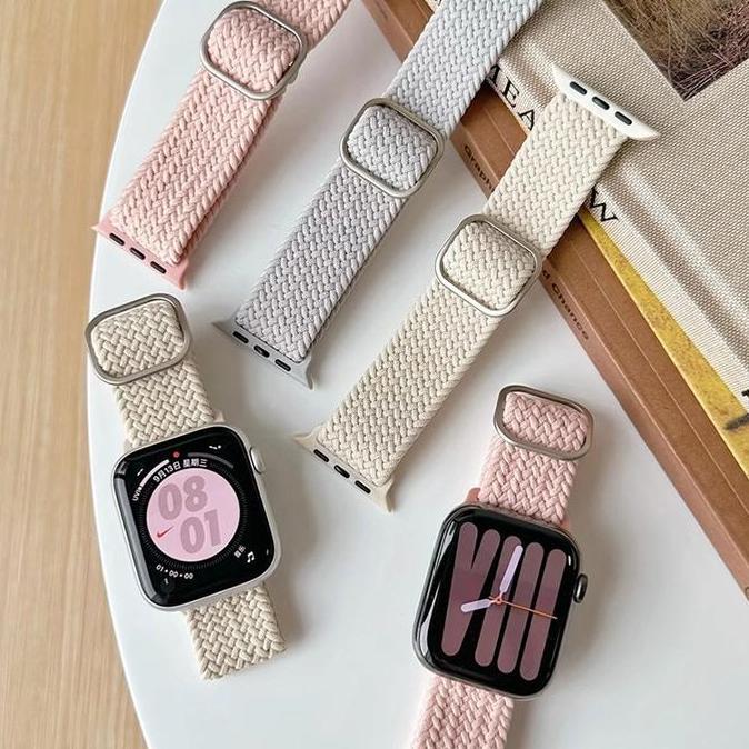 Onik_gshop91 - Tali JamNylon Soft Strap for Apple Watch Iwatch Ultra 2 3 SE 2 3 Series 11 10 9 8 7 6