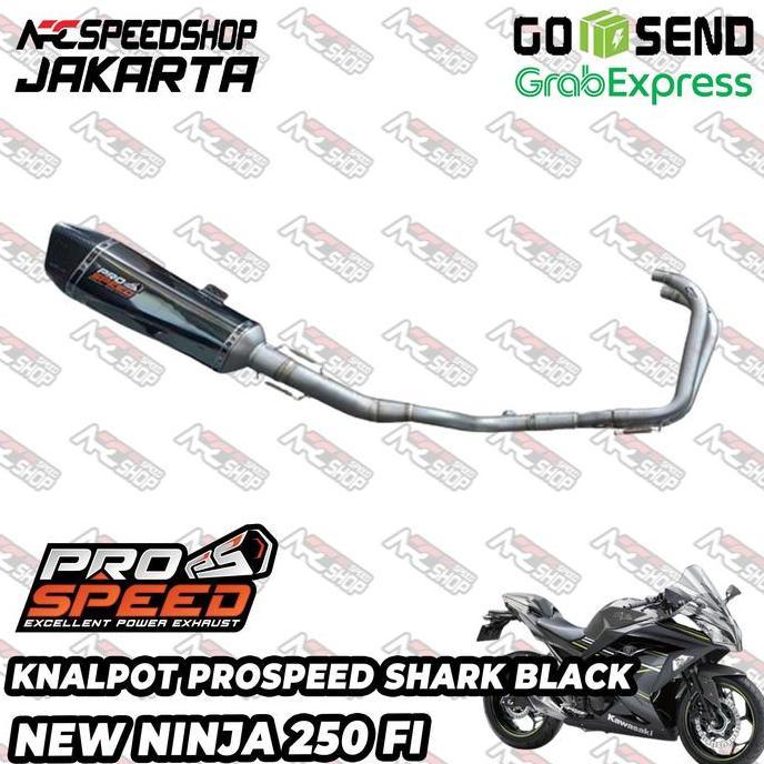 Knalpot Prospeed Shark Black Kawasaki Ninja 250fi Old Prospeed