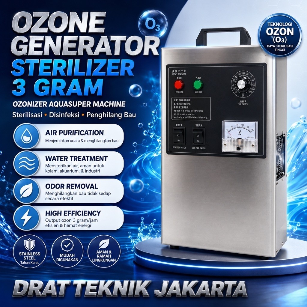 OZONE GENERATOR O3 3 Gram MESIN OZONE GENERATOR 3Gram/Jam