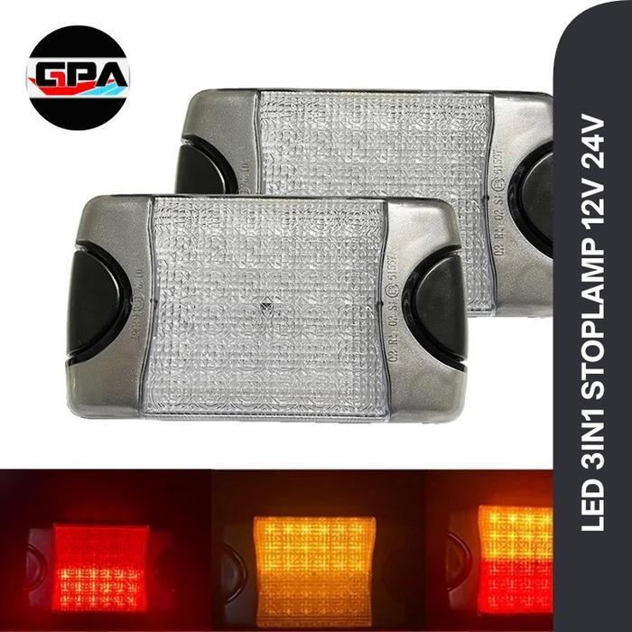 Led Stoplamp 3In1 12V 24V Per Pcs Hella Duraled Kupu Lampu Bak Stoplamp Lampu Belakang Hella Kawi Or