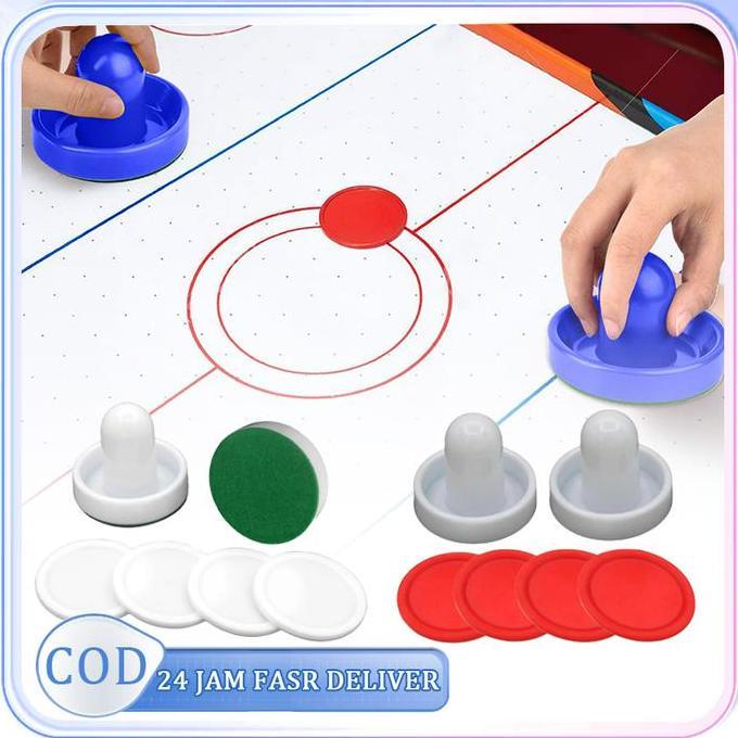 REGENLY 1Set Air Hockey Pusher Air Hockey Pucks Air Hockey Accessories Strikers Air Hockey Paddles A