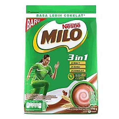 Promilky- Milo Complete Mix 960Gr Susu Bubuk - Milo Activ-Go Susu Coklat Pouch