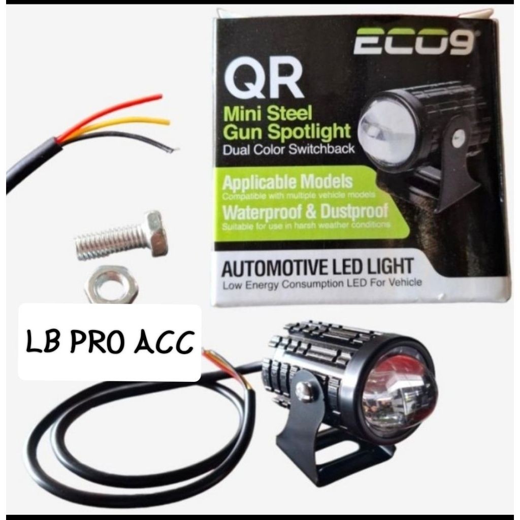 Terbaru Lampu Tembak QR ECO9 D2 Laser Putih Kuning Motor Mobil 12 Volt