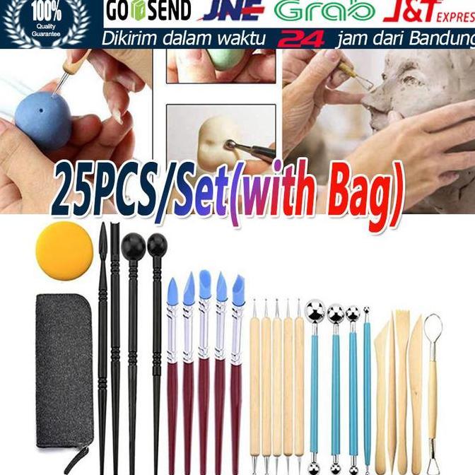 CHICKLEP 25pcs Butsir Set / Alat Ukir Clay / Pottery Tool / Modelling Sculpting