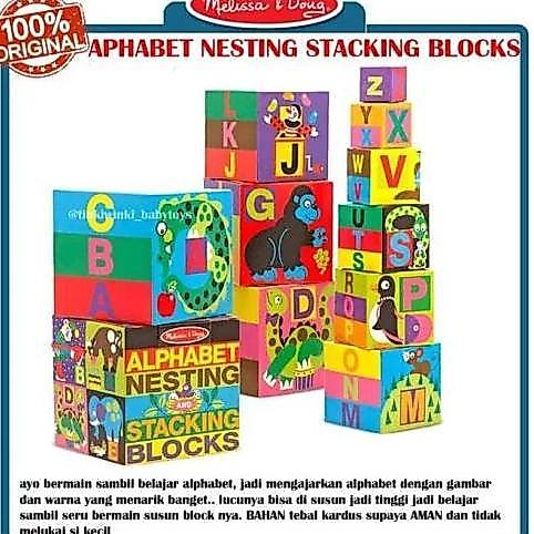 [SHOPP HOUSE] MAI592 MELISSA DOUGH ALPHABET NESTING STACKING