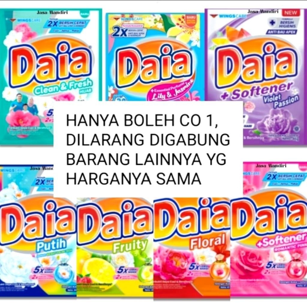 Daia / Soklin Detergent Bubuk 1000 (Sachet)