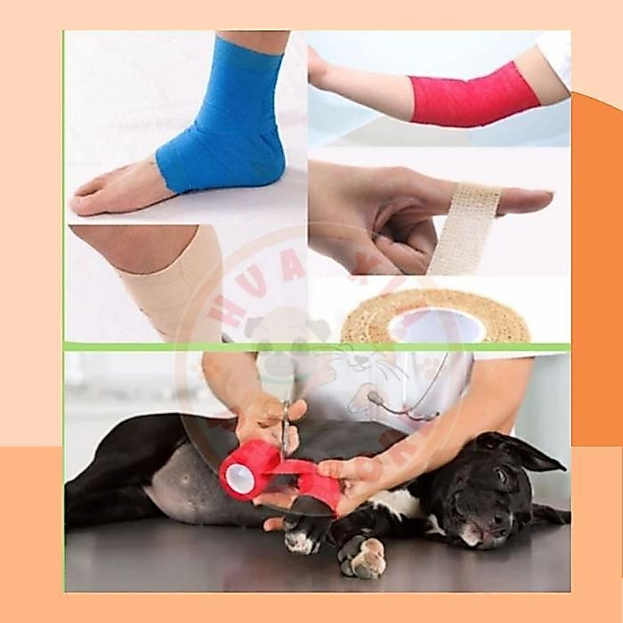 Pet Dog Cat Aid Elastic Adhesive Bandage Plester Anjing Kucing-Gingham