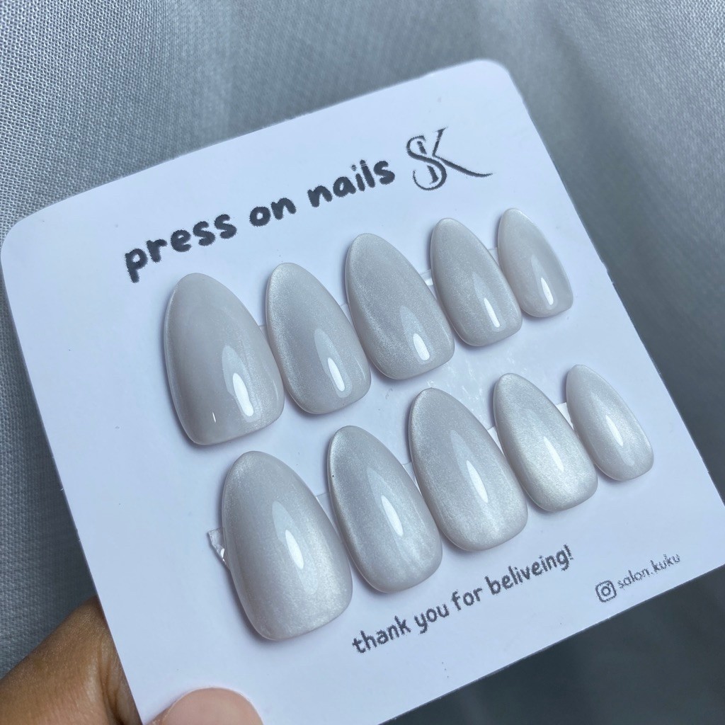 Kuku Palsu Cat Eye Wolf | Press On Nail Cat Eye Free Lem