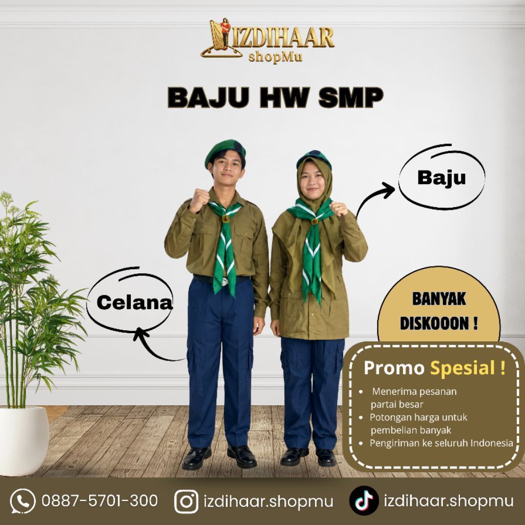 BAJU HW MUHAMMADIYAH SMP PUTRA/PUTRI