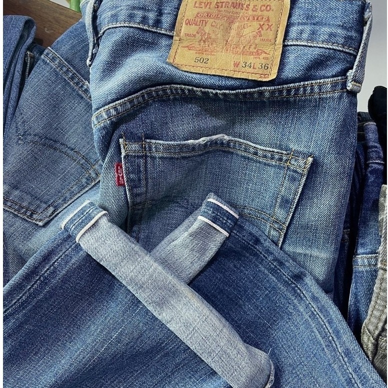 Celana Jeans Lp 5 0 2 Straight Fit Repro 1960 Stonewash Sashiko Selvedge Denim