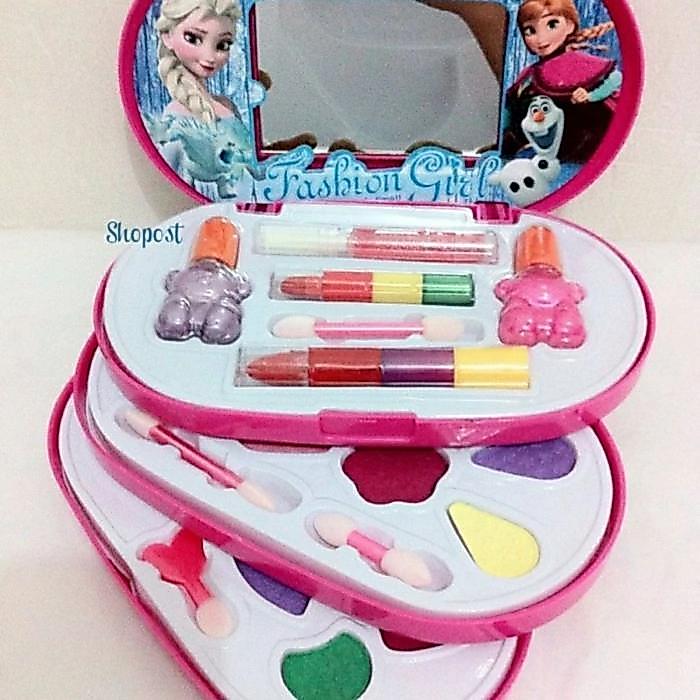 make up anak dandan dandanan frozen 3 tingkat mainan anak cewek