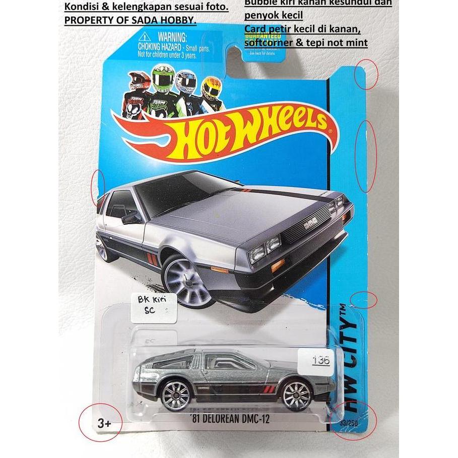 HOT WHEELS HW CITY '81 DELOREAN DMC-12 SILVER HS99