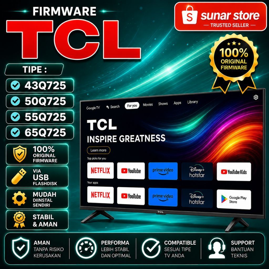 FIRMWARE TV TCL 43Q725 50Q725 55Q725 65Q725
