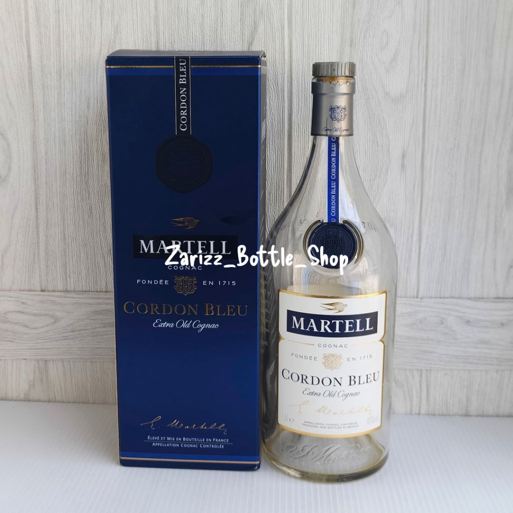 Botol Kosong Martell Cordon Blue 1,5 Liter + Box