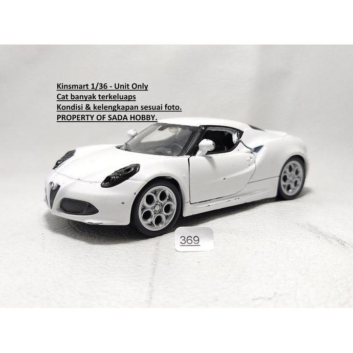WELLY 1/36 ALFA ROMEO 4C PUTIH UNIT ONLY HS99