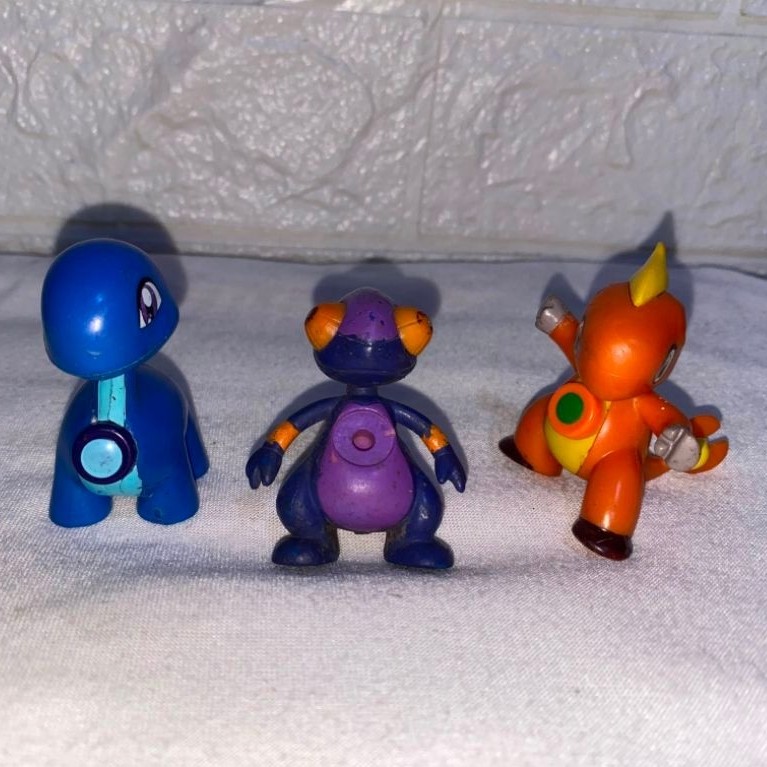 Mainan Anak-anak Laki-laki (Action Figure, Milla dari seri Dragon Warrior, Baby Blue Orange Dragon, 