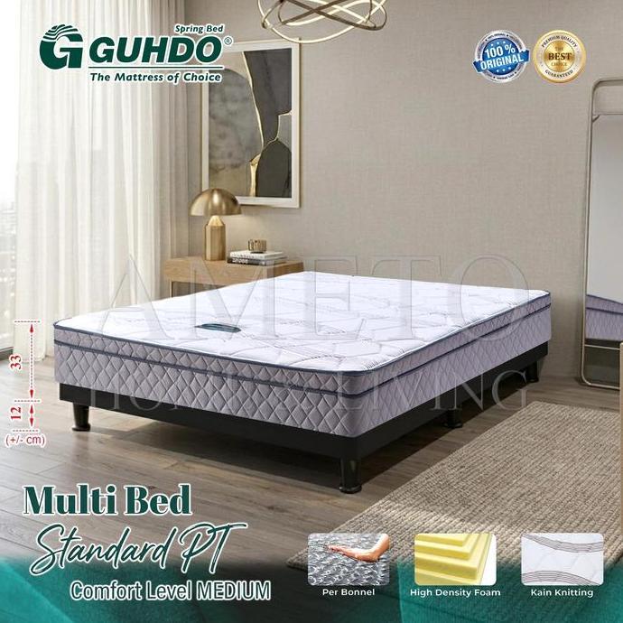 Guhdo Spring bed Multi bed Standard Plush Top Spinal Spring, Tanpa Headboard 090 100 120 140 160 180