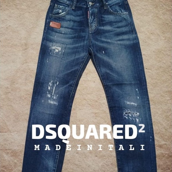 jeans DSQUARED2 bahan denim tebal bekas pakai recomend