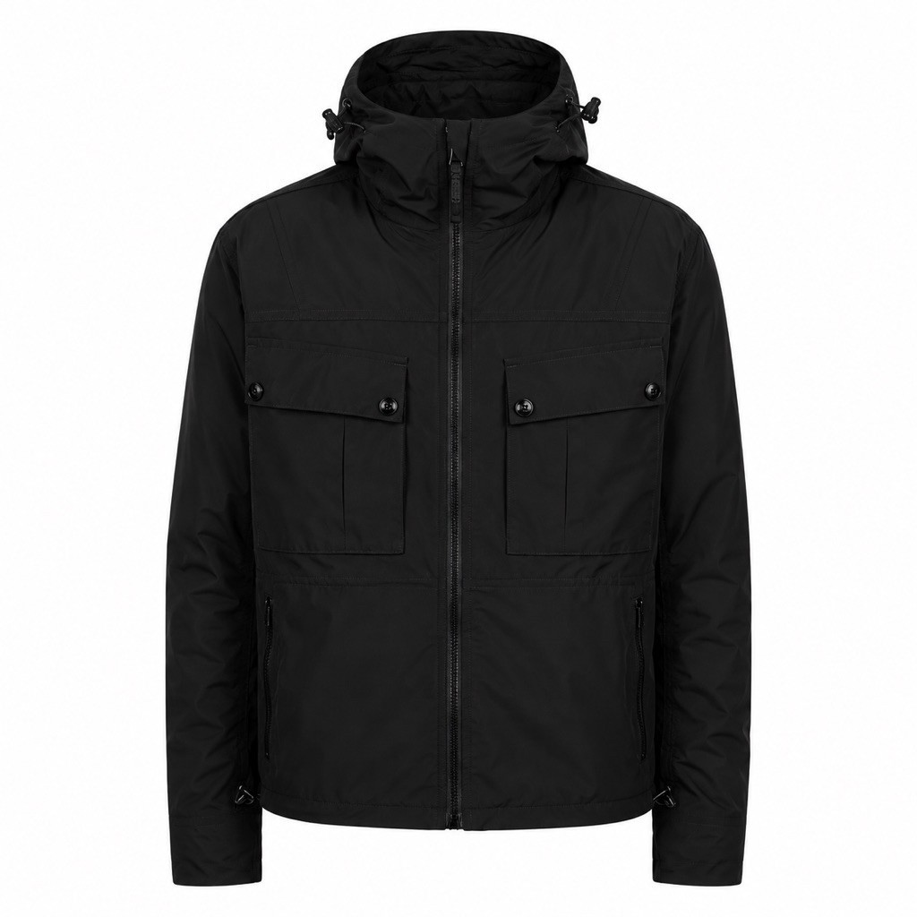 Prung Keanu Black Jacket Waterproof Ourdoor Jaket Warna Hitam