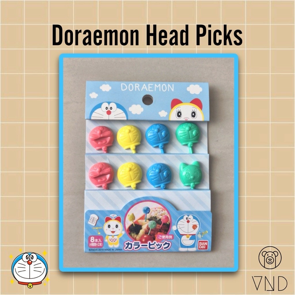Doraemon Head Picks/ Hiasan Bekal Karakter/ Bento Picks