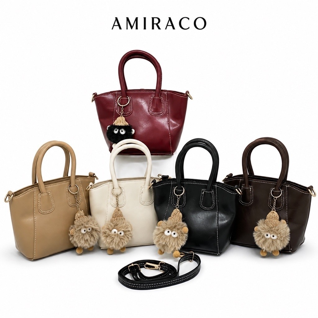AMIRACO - NATE Bag Selempang Jinjing Wanita Free Gantungan Boneka Size 15x16cm